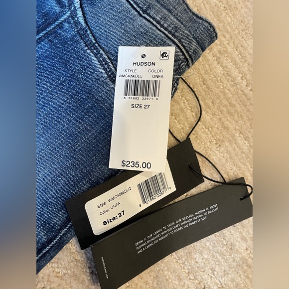 NWT Hudson Jeans with lace up on the back hem - Picture 3 of 5
